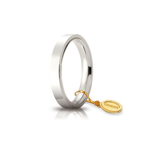 Fede UNOAERRE comoda 3,5mm quadra collezione Cerchi Di Luce in oro bianco 750-2b Gioielli