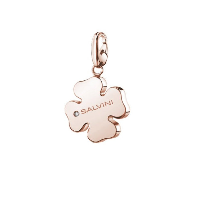 Ciondolo Salvini Charms of Love argento 925 quadrifoglio Diamante 0,01 Ct-2b Gioielli