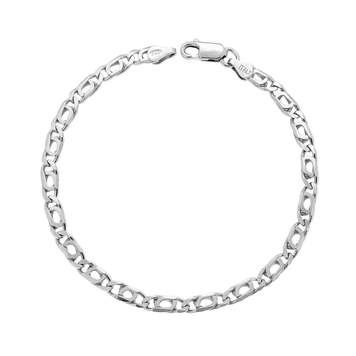 Bracciale argento catena occhio di pernice uomo-2b Gioielli