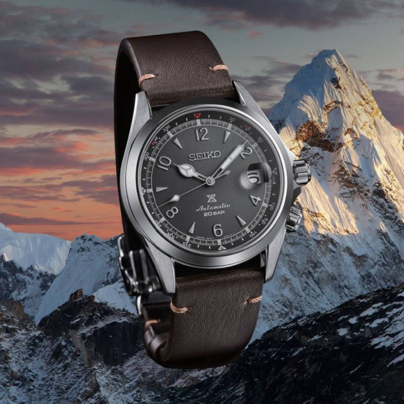 Orologio Seiko Alpinist SPB201J1 "Mountain Sunset" Limited Edition 2021 pezzi con spilla-2b Gioielli