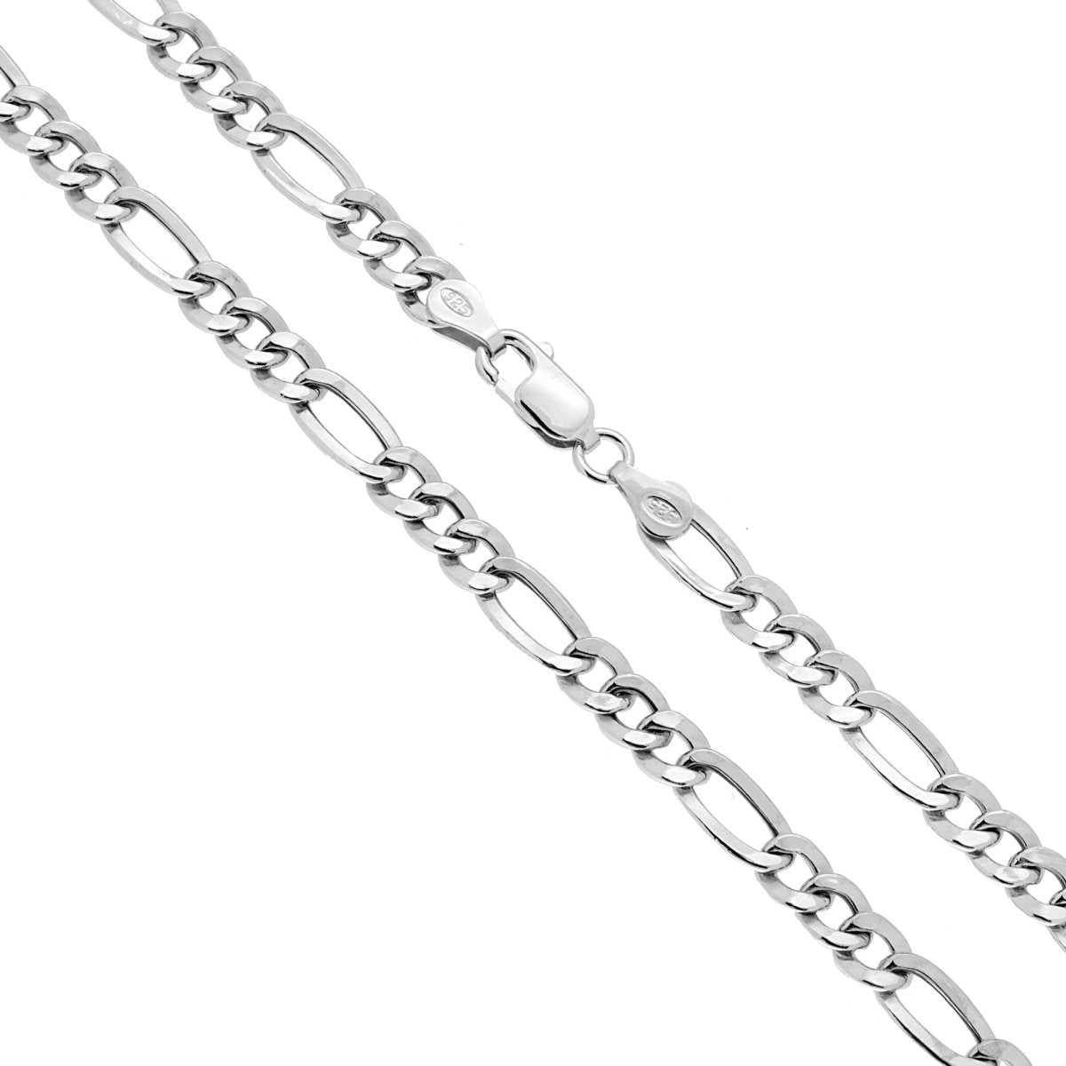 Collana argento catena figaro uomo-2b Gioielli