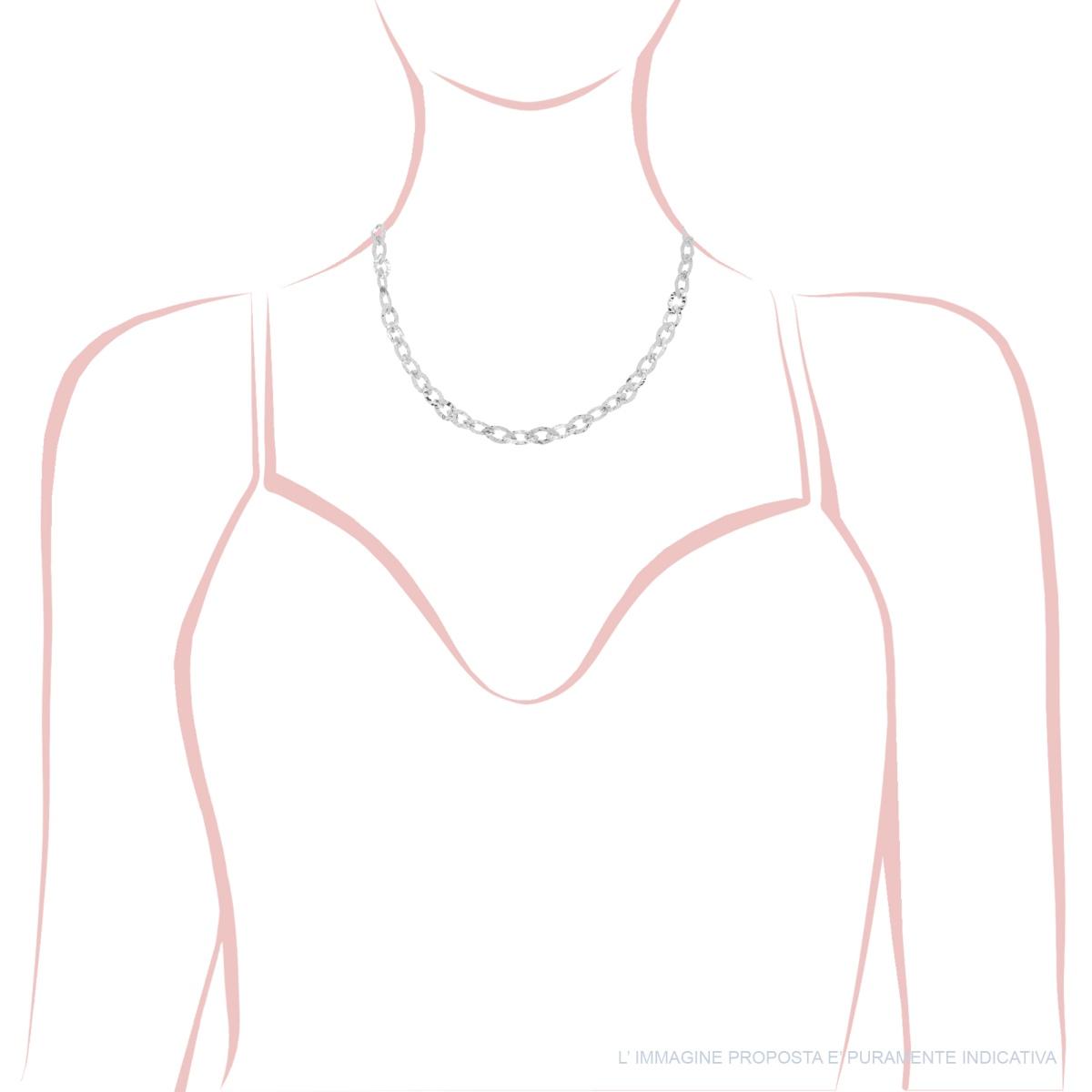 Collana argento catena martellata donna-2b Gioielli