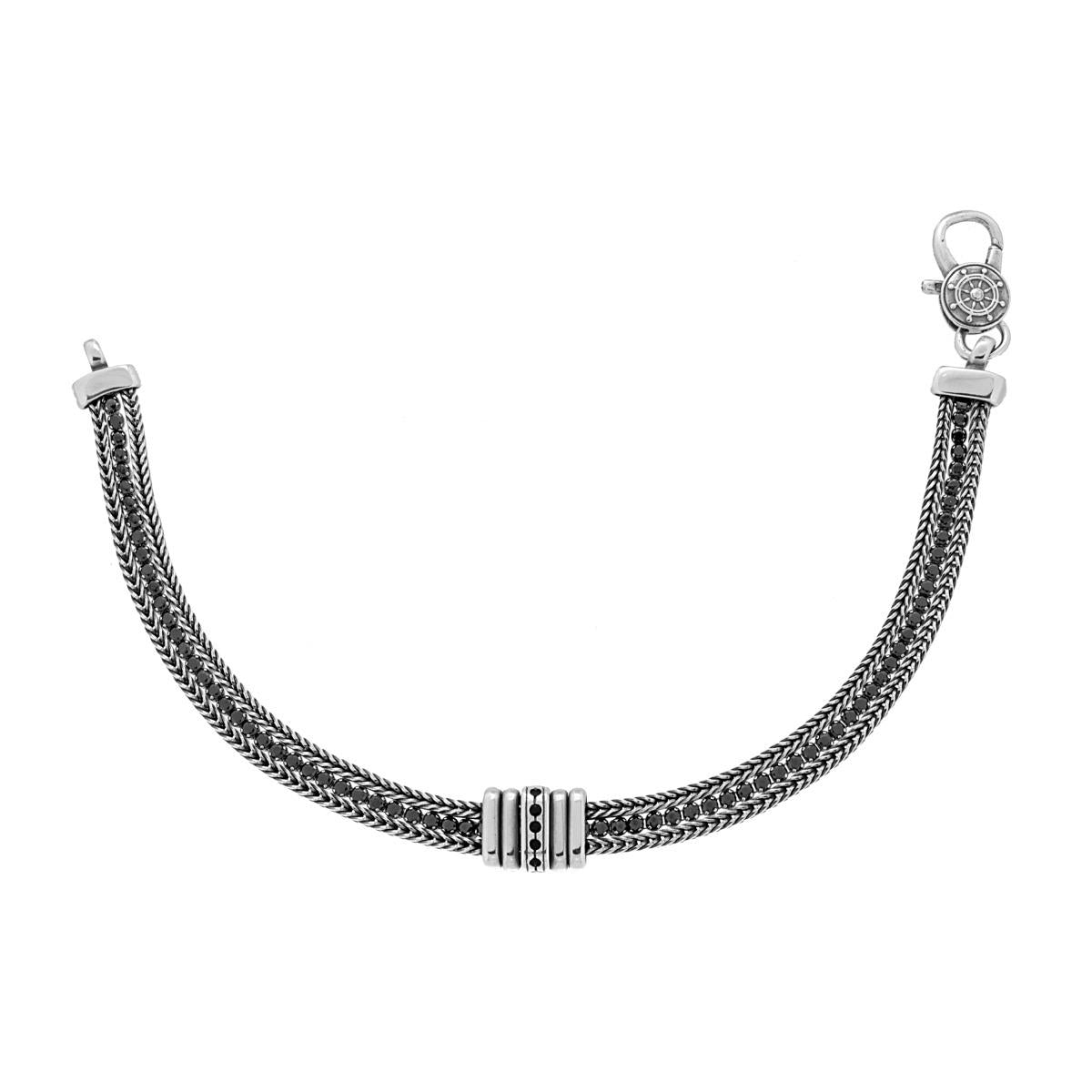 Bracciale argento due fili uomo-2b Gioielli