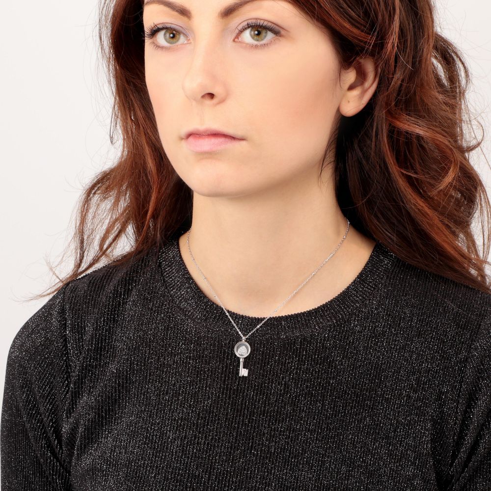 Collana Morellato Scrigno D'Amore SAMB34 donna chiave argento-2b Gioielli