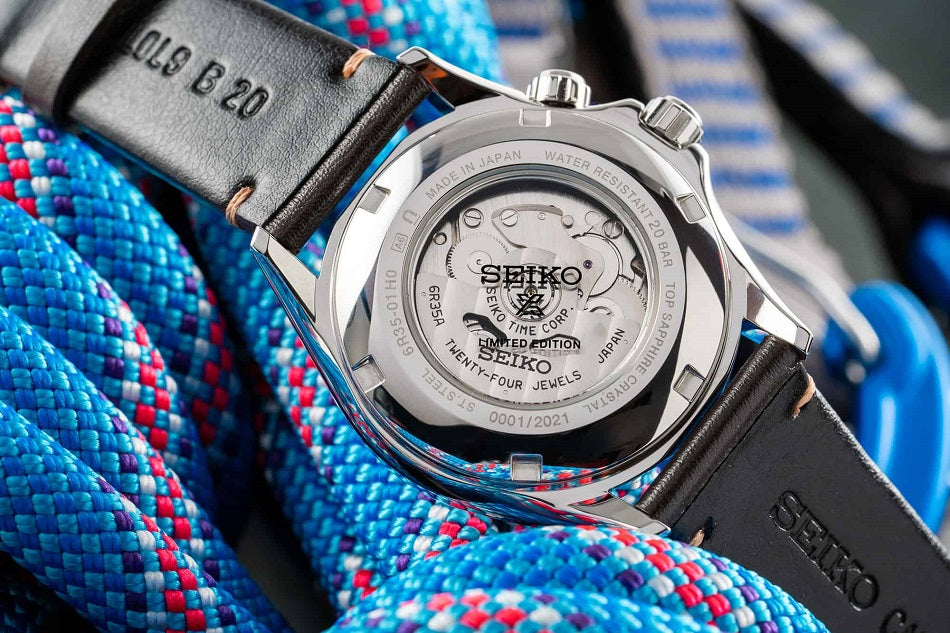 Orologio Seiko Alpinist SPB201J1 "Mountain Sunset" Limited Edition 2021 pezzi con spilla-2b Gioielli