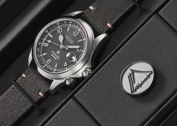 Orologio Seiko Alpinist SPB201J1 "Mountain Sunset" Limited Edition 2021 pezzi con spilla-2b Gioielli