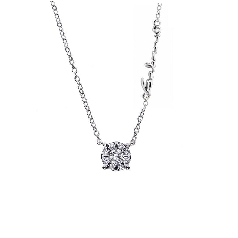 Collana Salvini oro bianco 18Kt Diamanti 0,30 Ct-2b Gioielli