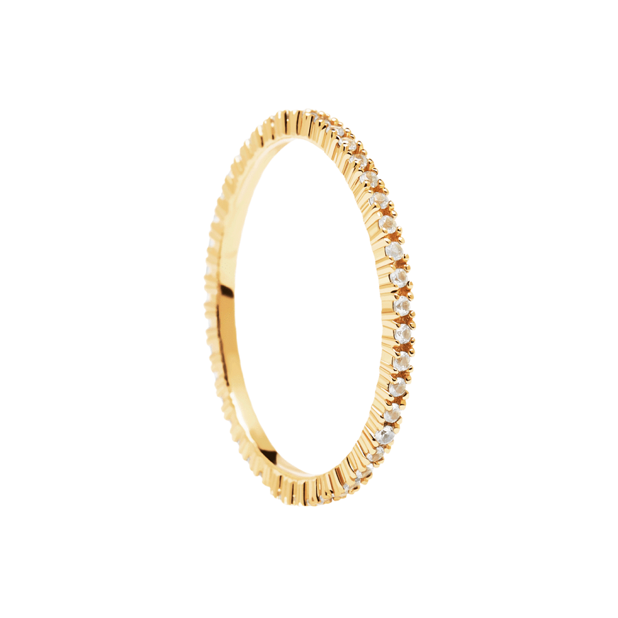 Anello PdPaola AN01-347-12 White Essential misura 12 argento placcato oro 18 Kt-2b Gioielli