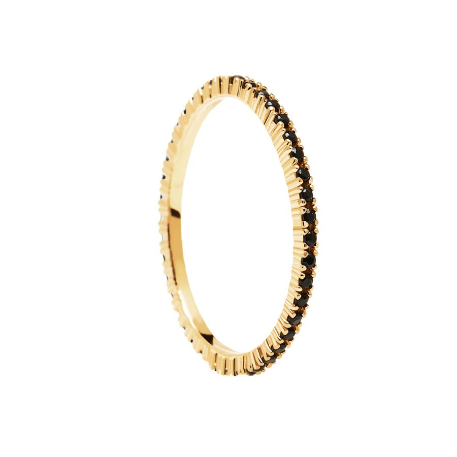 Anello PdPaola AN01-348-14 Black Essential misura 14 argento placcato oro-2b Gioielli