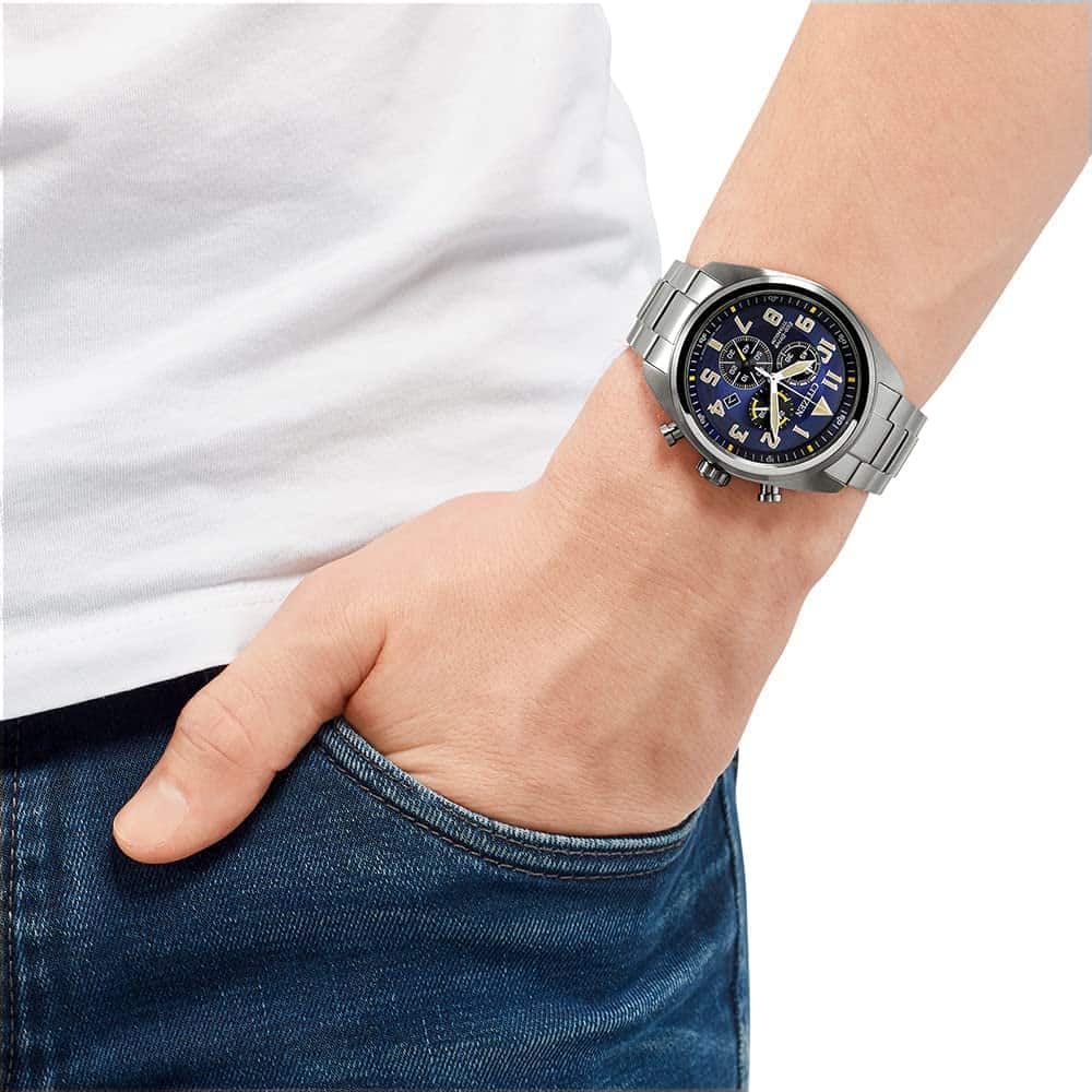 Orologio Citizen Super Titanio AT2480-81L cronografo uomo-2b Gioielli