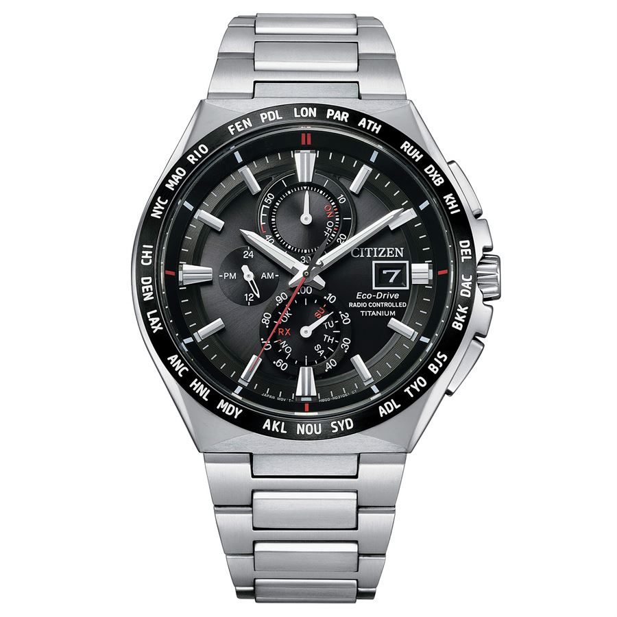 Orologio Citizen Radiocontrollato AT8234-85E H800 Sport Super Titanio cronografo 43 mm-2b Gioielli