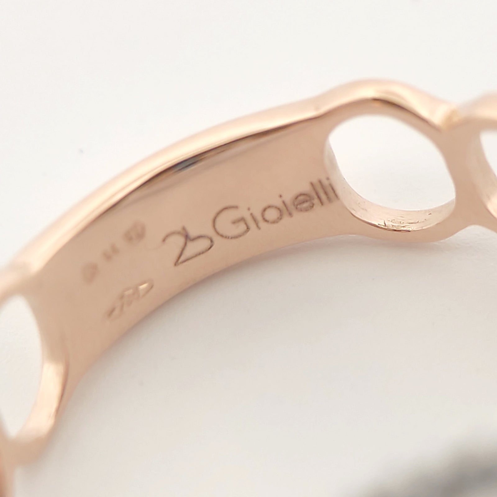 Anello oro Rosa 18kt Diamanti 0,20 Ct-2b Gioielli