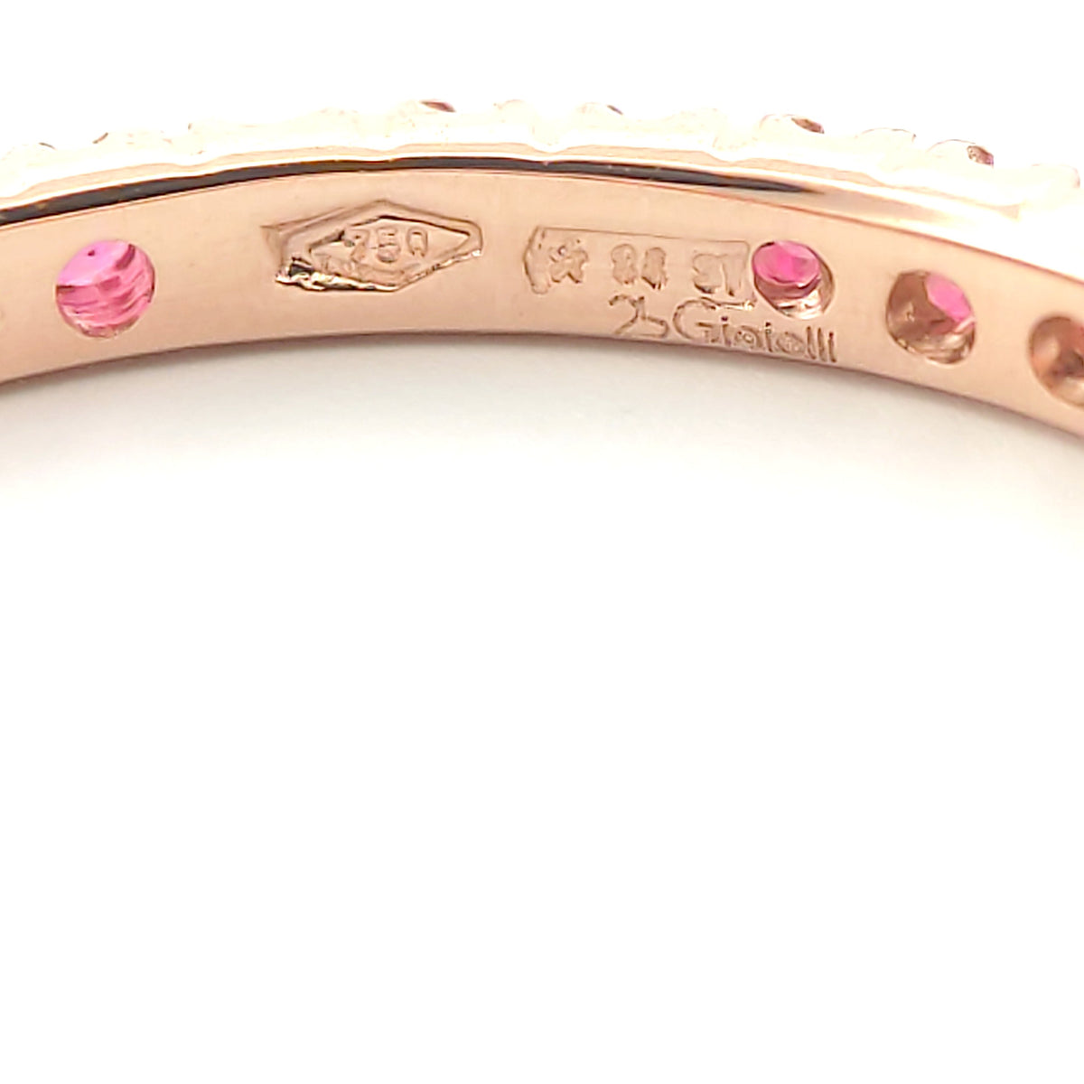 Anello veretta Eternity oro rosa 18kt Rubini 0,49 Ct-2b Gioielli
