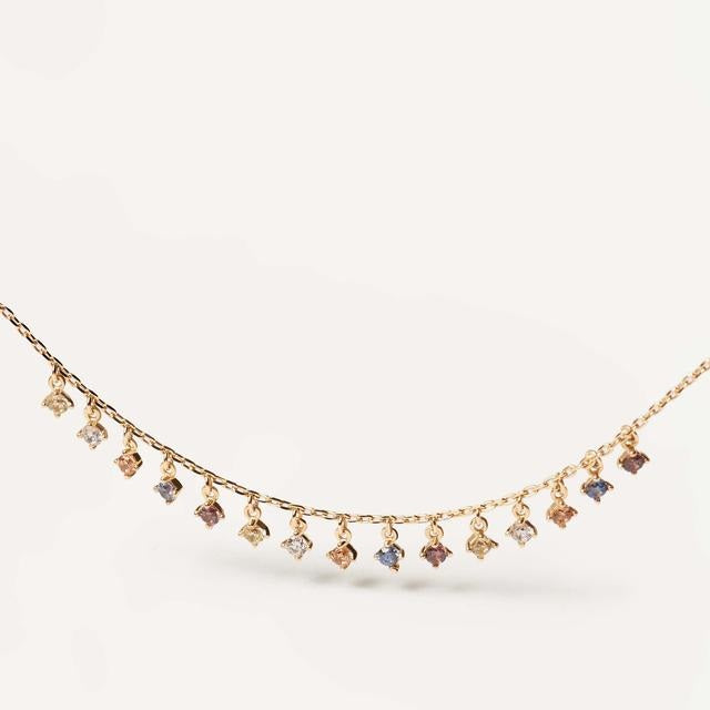 Collana PdPaola CO01-192-U Five Willow in argento 925 placcato oro 18 Kt-2b Gioielli