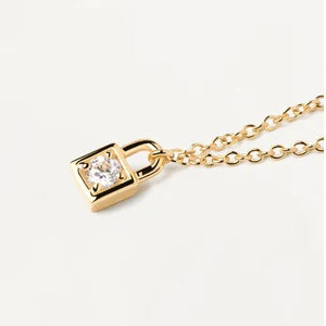 Collana PdPaola CO01-487-U Essentials Lucchetto argento donna-2b Gioielli