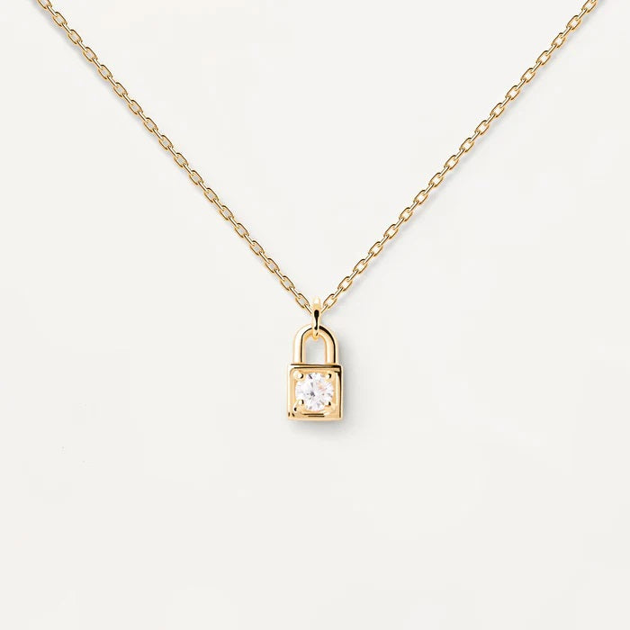 Collana PdPaola CO01-487-U Essentials Lucchetto argento donna-2b Gioielli