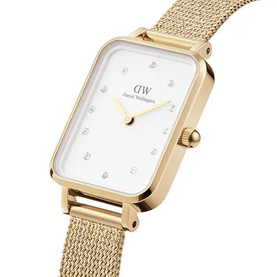 Orologio DW Quadro Lumine Pressed Evergold DW00100599 donna 20x26 mm-2b Gioielli