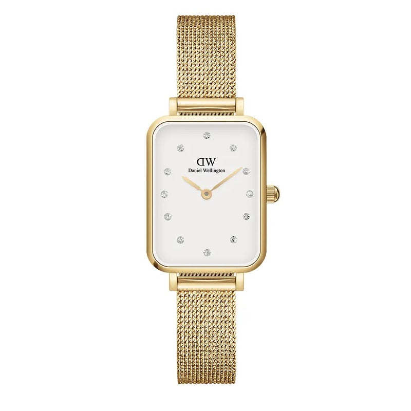 Orologio DW Quadro Lumine Pressed Evergold DW00100599 donna 20x26 mm-2b Gioielli