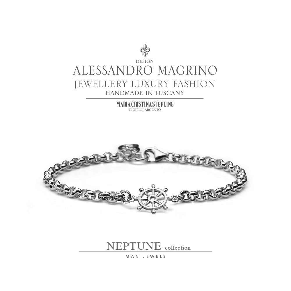Bracciale Alessandro Magrino Neptune argento uomo G2326-2b Gioielli