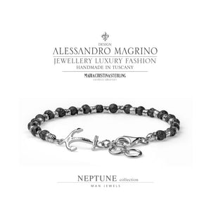 Bracciale Alessandro Magrino Neptune argento uomo G2856-2b Gioielli