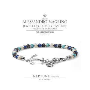 Bracciale Alessandro Magrino Neptune argento uomo G2866-2b Gioielli
