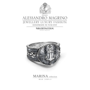 Anello Alessandro Magrino Neptune uomo argento G3610/24-2b Gioielli