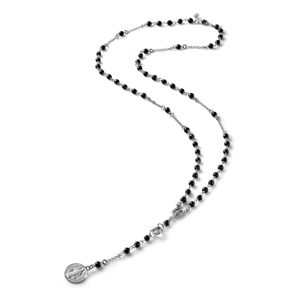 Collana Alessandro Magrino My Saint argento uomo G3794 rosario-2b Gioielli