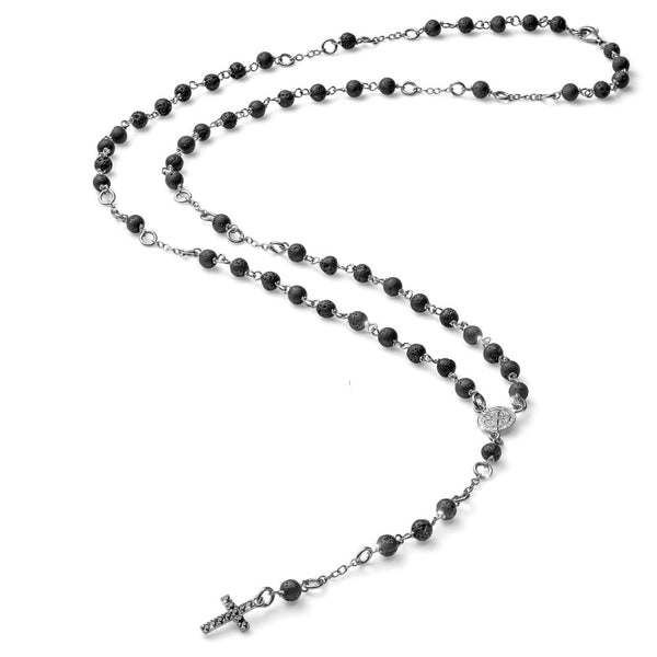 Collana Alessandro Magrino My Saint argento uomo G3808L rosario