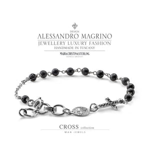 Bracciale Alessandro Magrino Cross argento uomo G3801-2b Gioielli