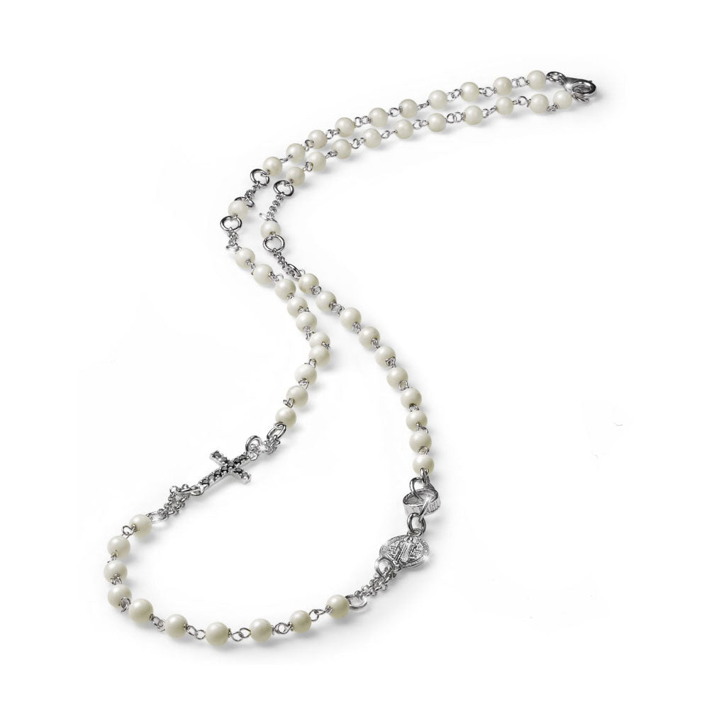 Collana Alessandro Magrino My Saint argento uomo G3808B rosario-2b Gioielli