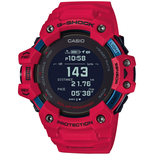 Orologio Casio G-Shock GBD-H1000-4ER rosso cardiofrequenzimetro-2b Gioielli