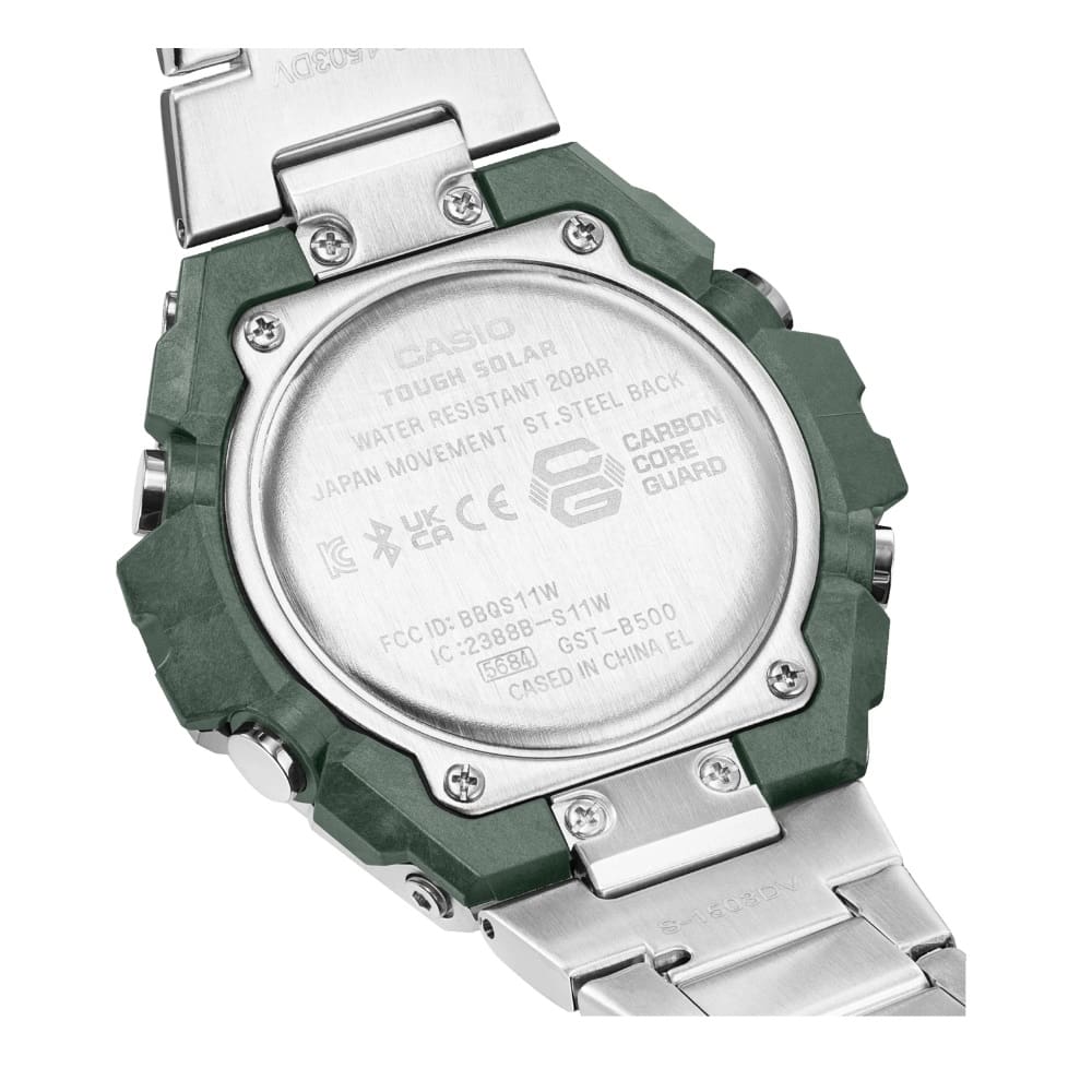 Orologio Casio G-Shock G-Steel GST-B500AD-3AER solare verde uomo-2b Gioielli