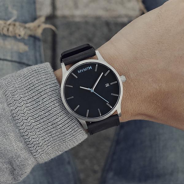Orologio MVMT Classic Black Silver MM01-BSL uomo 45mm-2b Gioielli