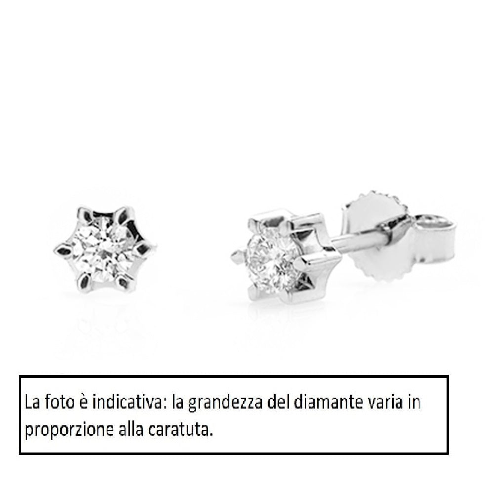 Orecchini oro bianco 18kt Diamanti 0,20 Ct-2b Gioielli