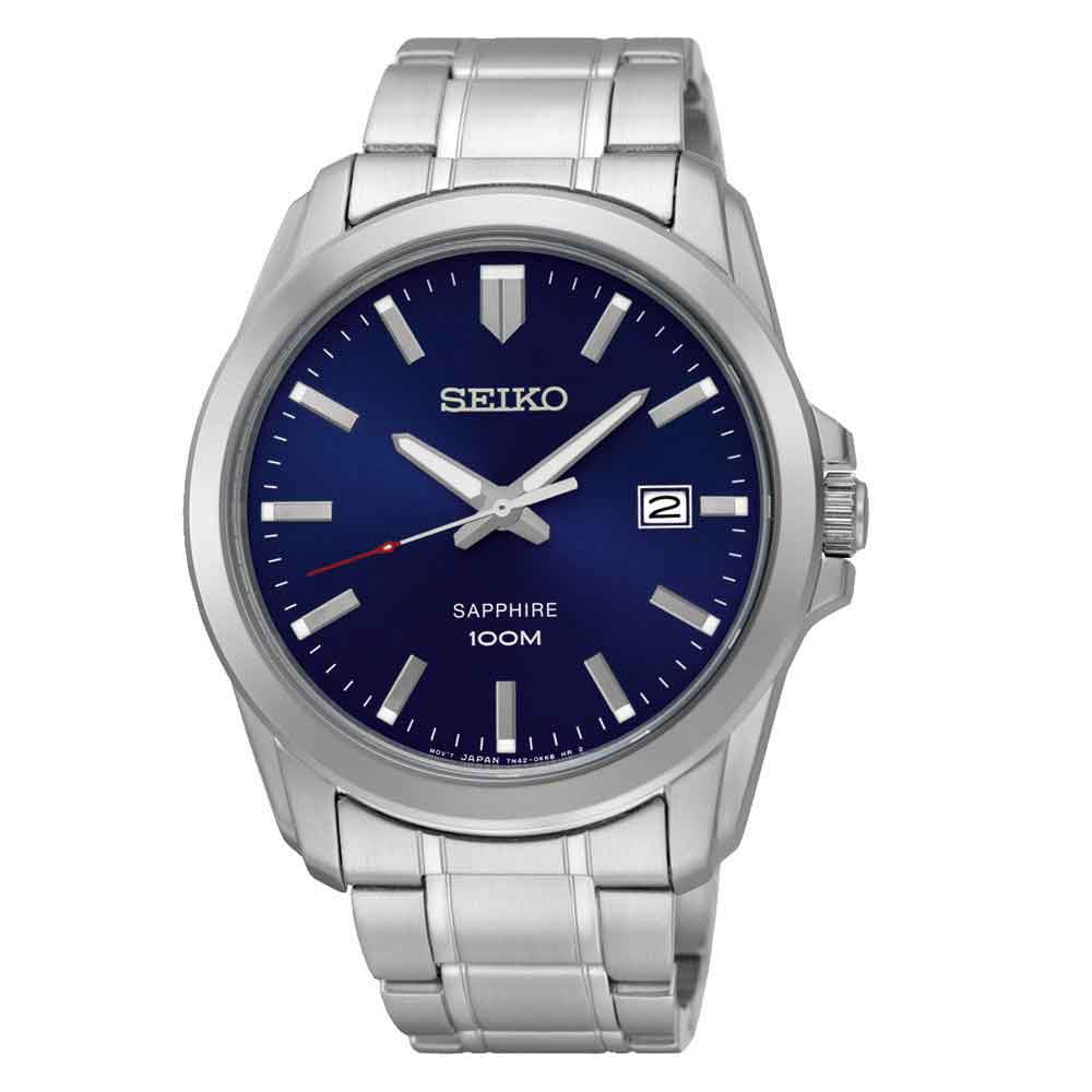 Seiko Orologio Blue Seiko Classic Men's Watch Blue Sapphire