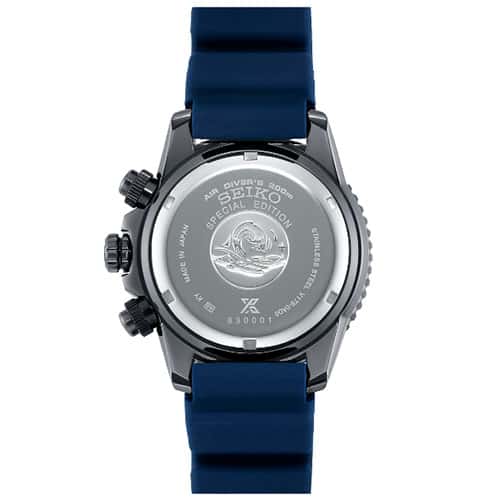 Orologio Seiko PROSPEX Save the Ocean Black cronografo Diver solare SSC701P1 43 mm-2b Gioielli