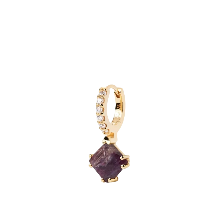 Mono orecchino PdPaola PG01-685-U Fuji charoite argento donna-2b Gioielli