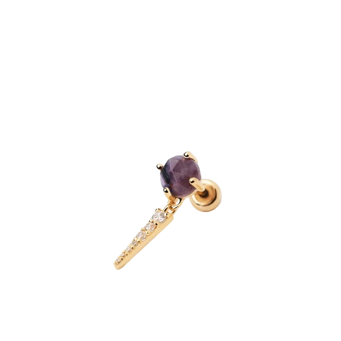Mono orecchino PdPaola PG01-720-U Yoki charoite argento donna-2b Gioielli
