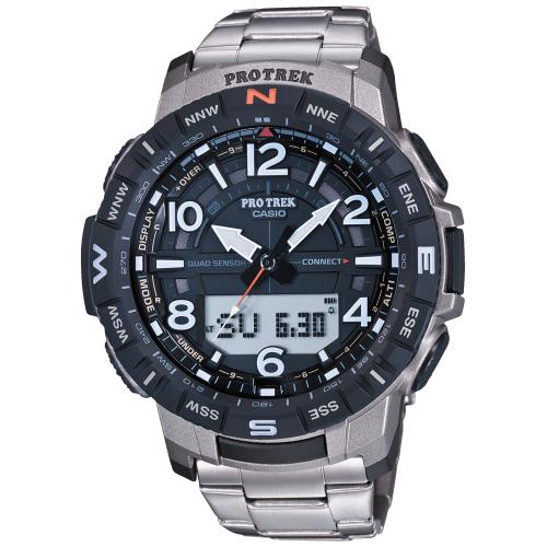 Orologio Casio Pro Trek PRT-B50T-7ER Smartwatch titanio-2b Gioielli