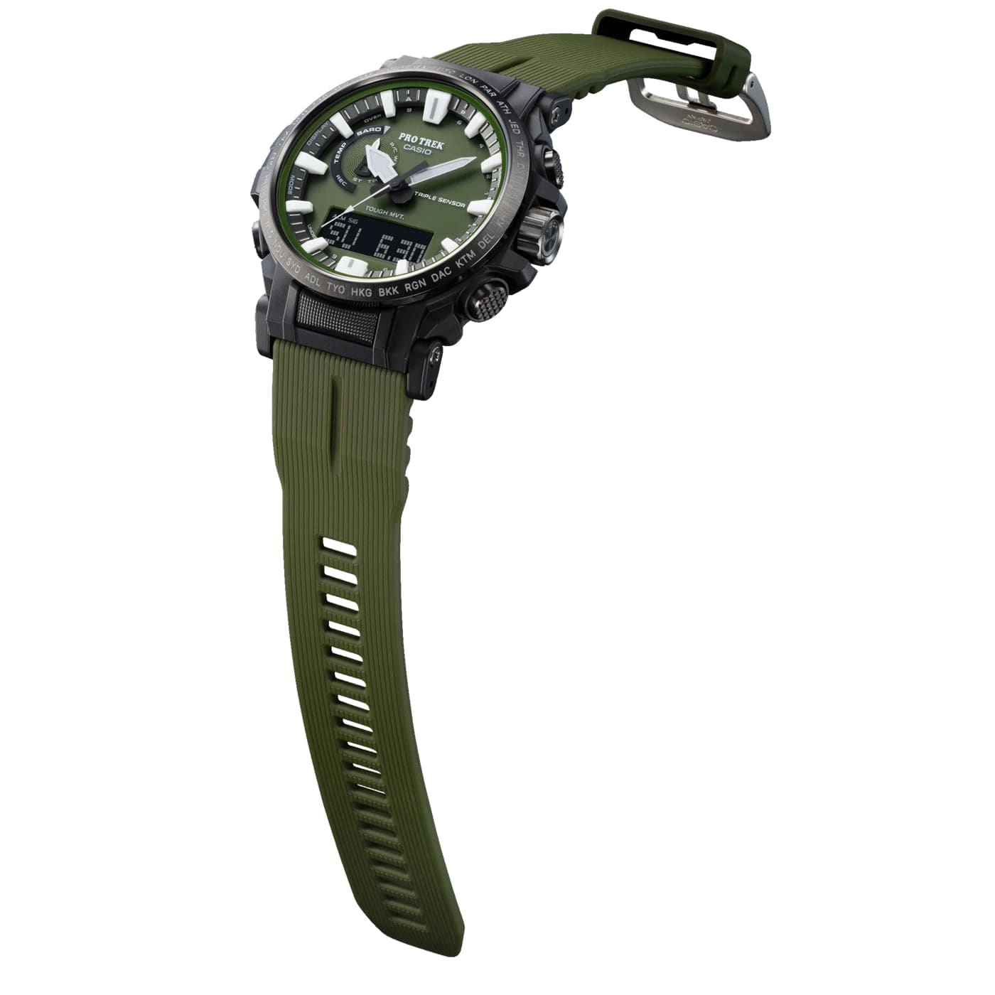 Orologio Casio Pro Trek PRW-61Y-3ER radiocontrollato solare uomo-2b Gioielli