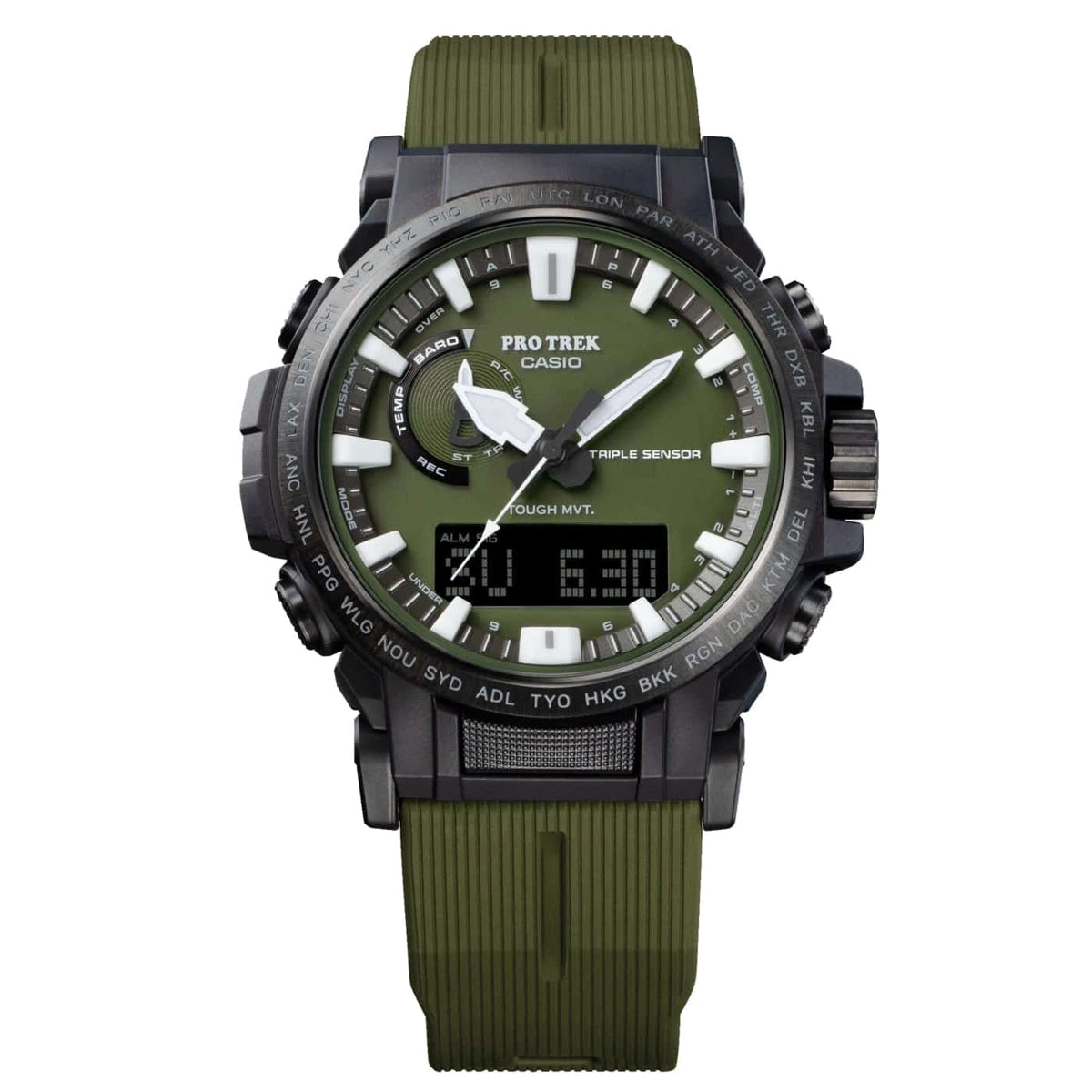Orologio Casio Pro Trek PRW-61Y-3ER radiocontrollato solare uomo-2b Gioielli