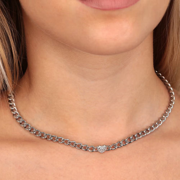 Collana Donna Morellato SAUQ13 - Collezione Incontri, Ottone E Cristalli, Lunghezza Regolabile 33+9 Cm - 2