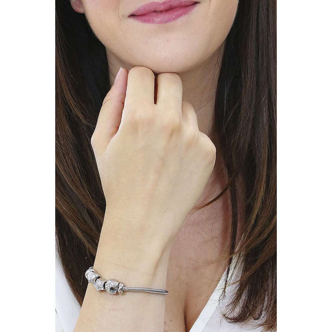 Morellato Bracciale Drops Donna In Acciaio Con Cristalli – SCZ1221, Motivi Luna, Stella E Gufo