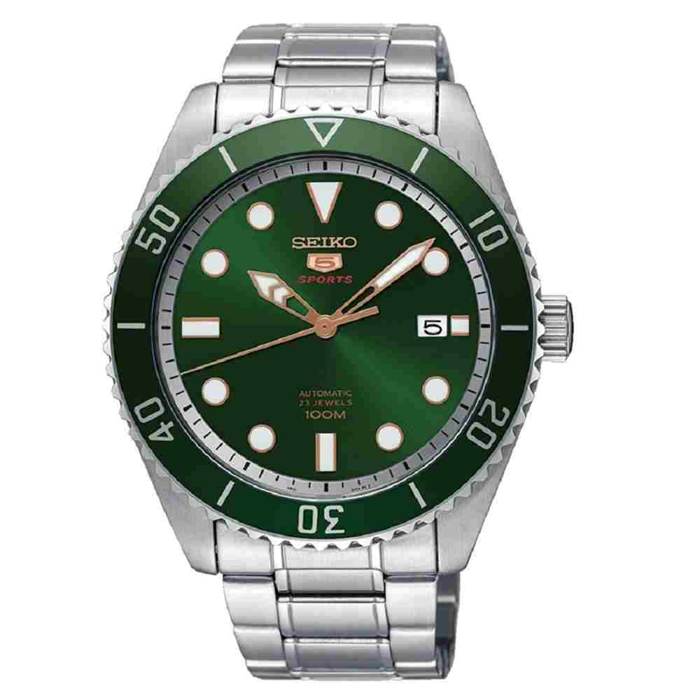 Orologio Seiko 5 SRPB93K1 automatico verde-2b Gioielli