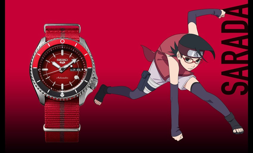 Orologio Seiko 5 Sports Naruto SRPF67K1 SARADA UCHIHA Edizione Limitata-2b Gioielli
