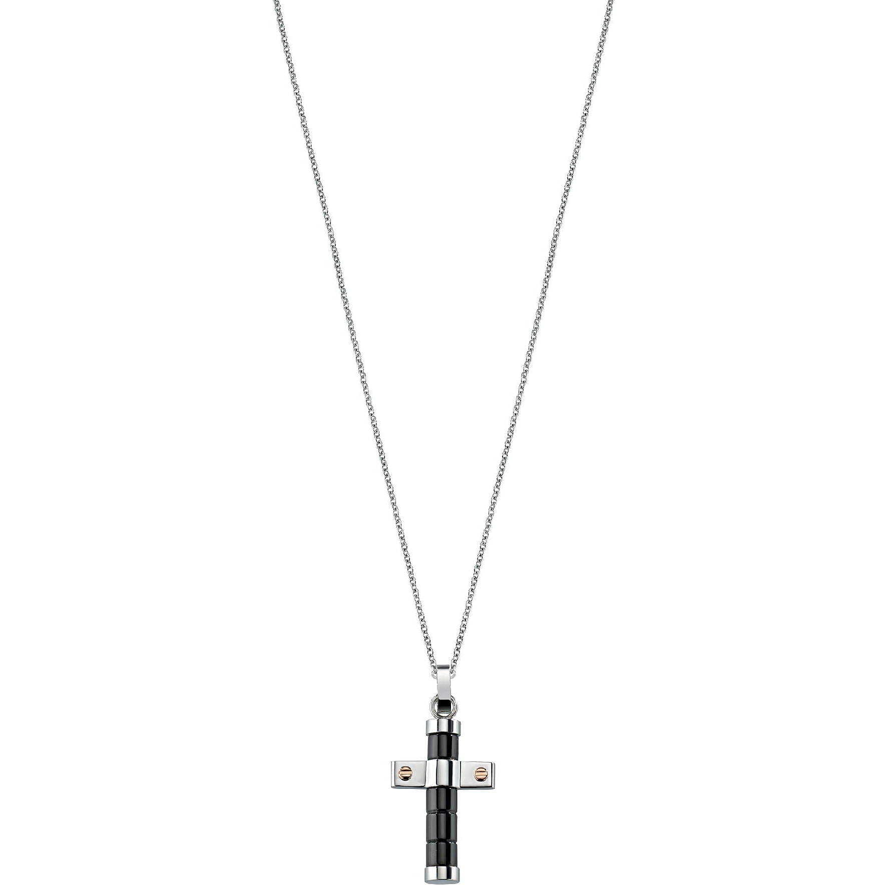 Collana Uomo Croce 2Jewels in Acciaio e PVD nero 251734 Blockchain Collana Uomo Croce 2Jewels in Acciaio e PVD nero 251734 Blockchain