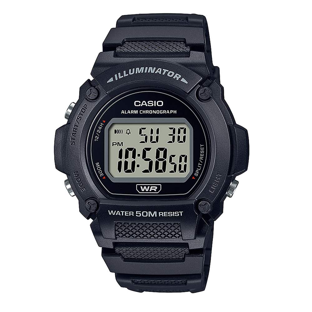Orologio Casio Collection W-219H-1AVEF nero uomo 47 mm-2b Gioielli
