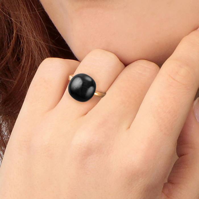 Anello Morellato Gemma SAKK104 donna nero in argento-2b Gioielli