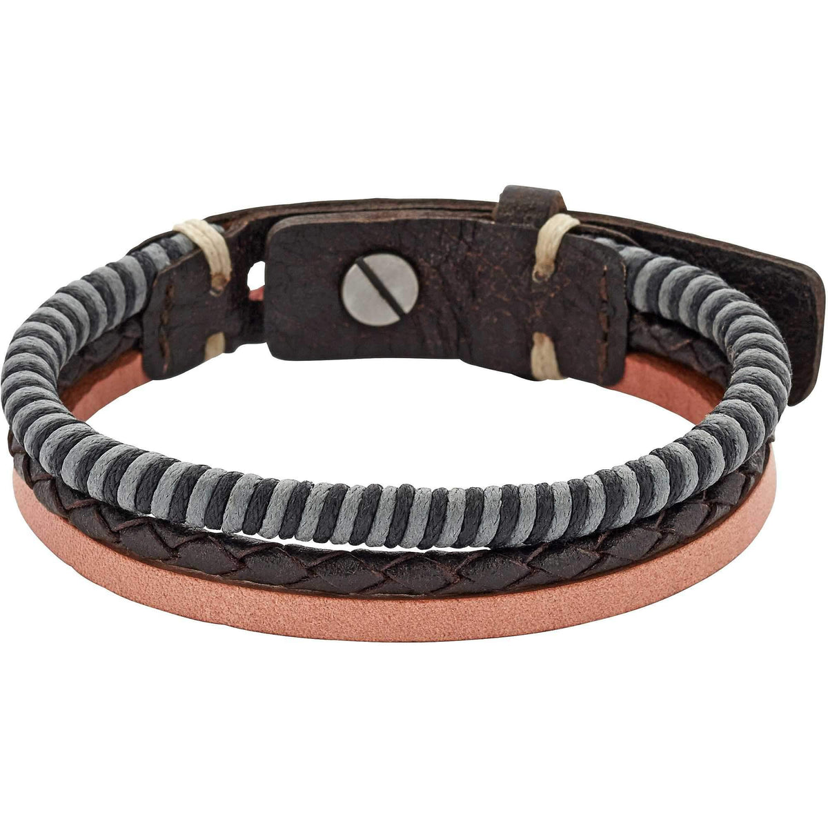 Bracciale Fossil JA6757797 uomo pelle-2b Gioielli