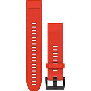Cinturino Garmin originale per Fenix 5 in silicone rosso 22mm-2b Gioielli